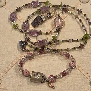Glass beaded Lanyard and bracelet